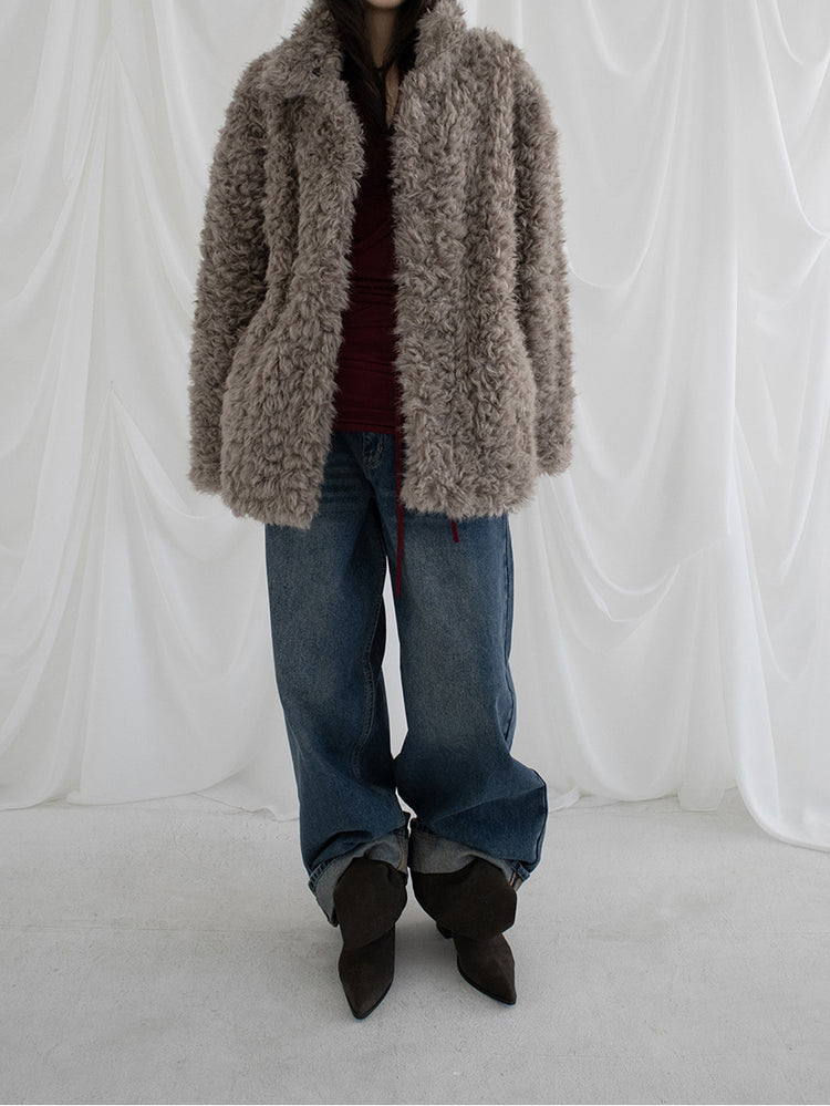 復古美色率性牛仔闊褲