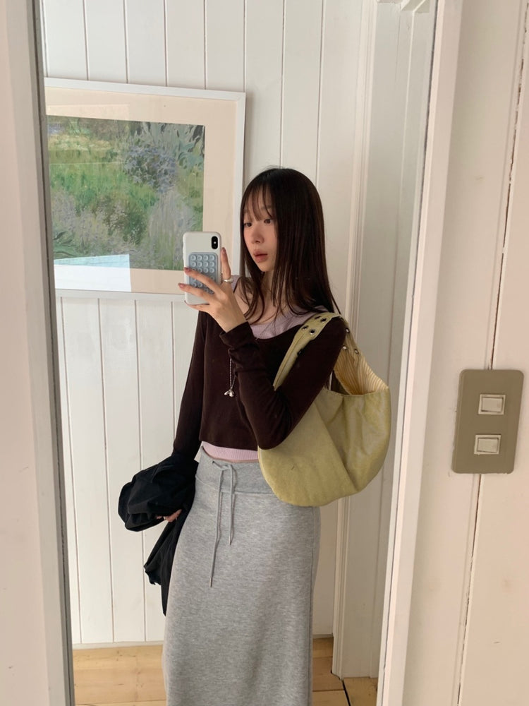 坑紋不對稱細節背心