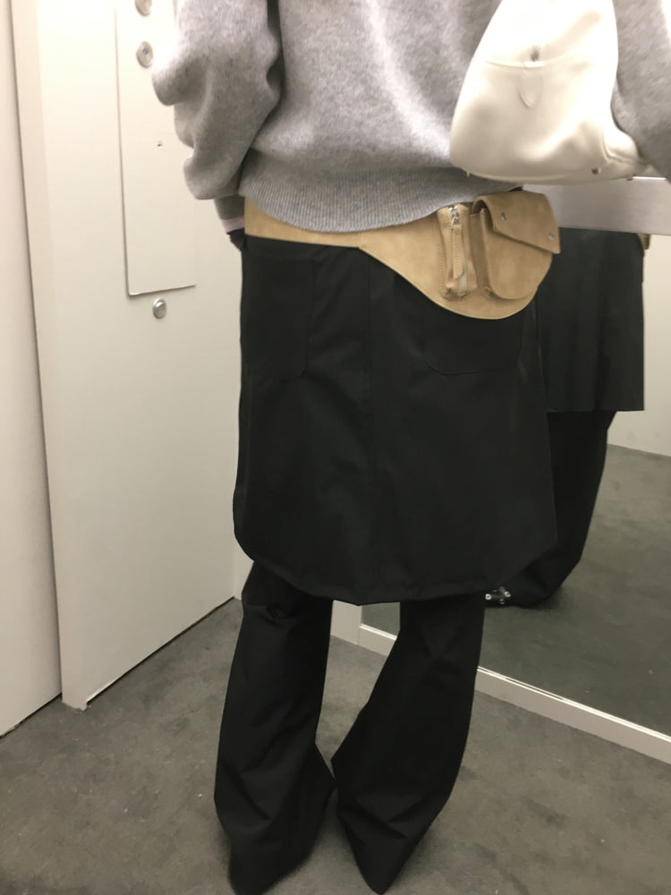 雙層層次感百褶裙褲