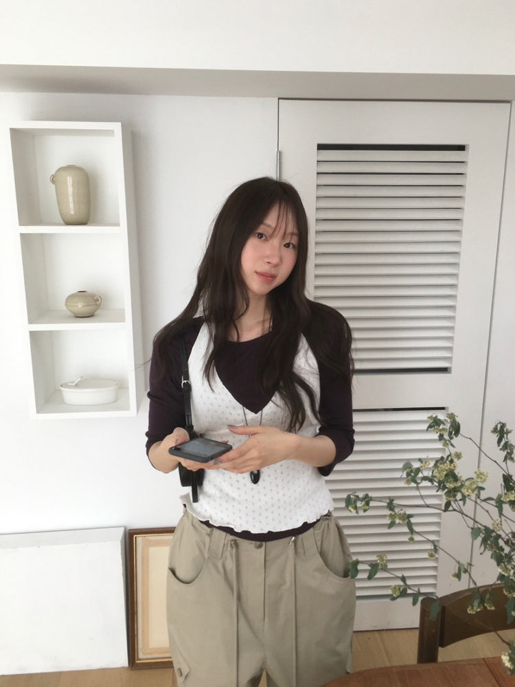 微透天絲經典七分袖上衣