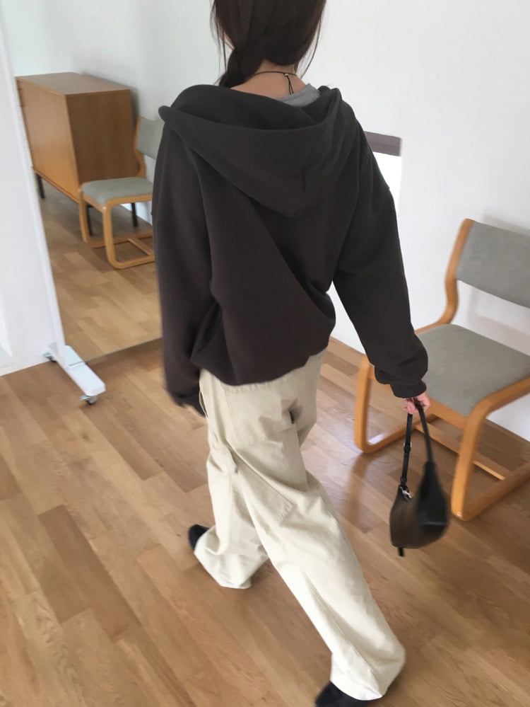 美色做舊字母連帽外套