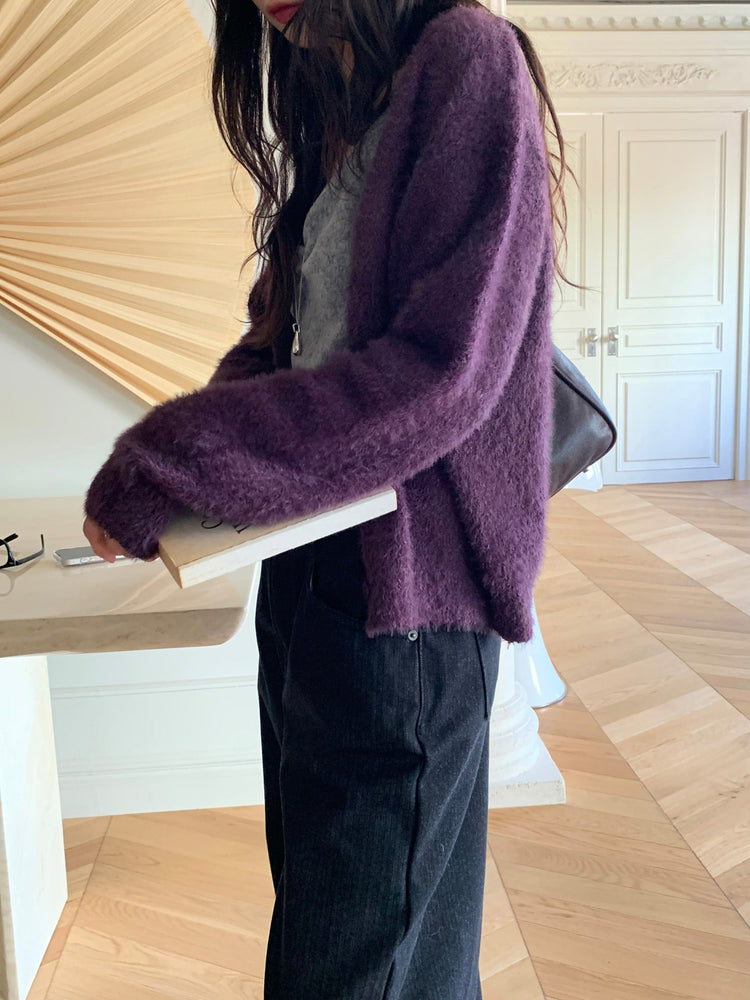 暗條紋細節繭型牛仔褲