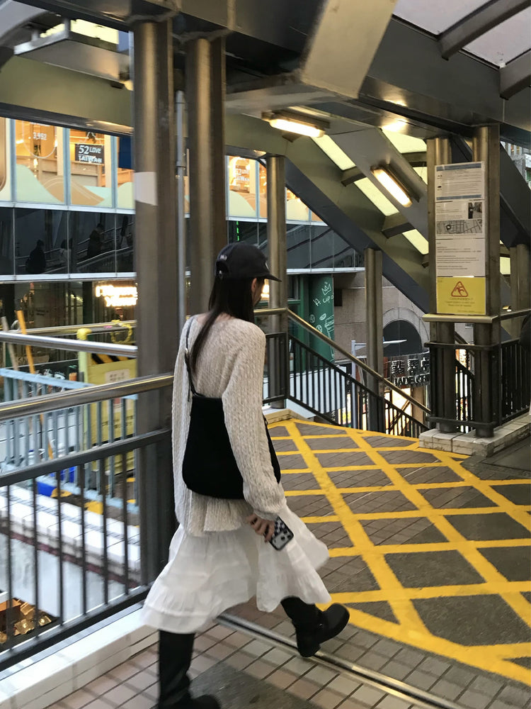 顆粒質感細節顯瘦針織衫