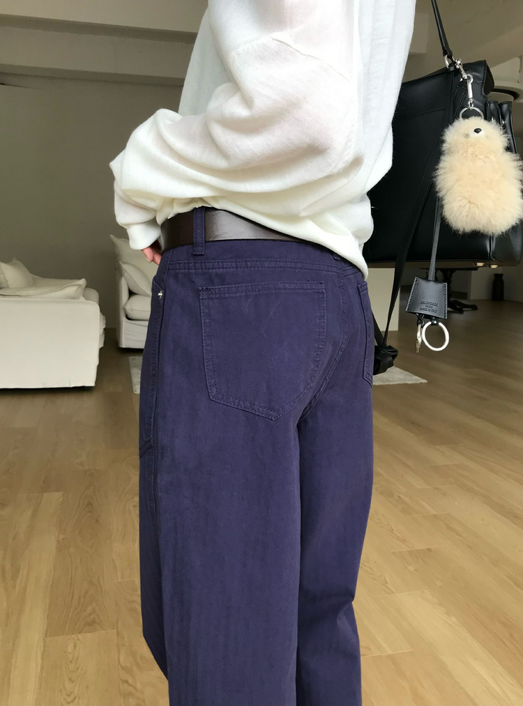 美色口袋細節直褲