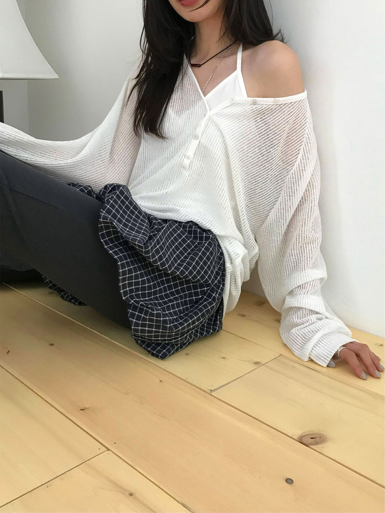 彈性側小開叉七分褲