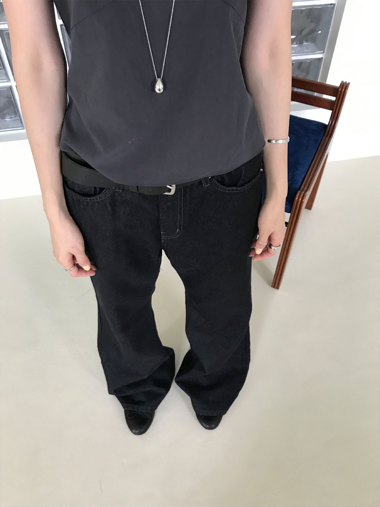 經典原色微喇叭牛仔褲