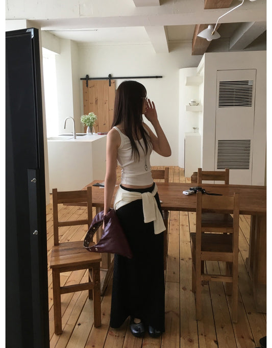 美色削肩基礎背心