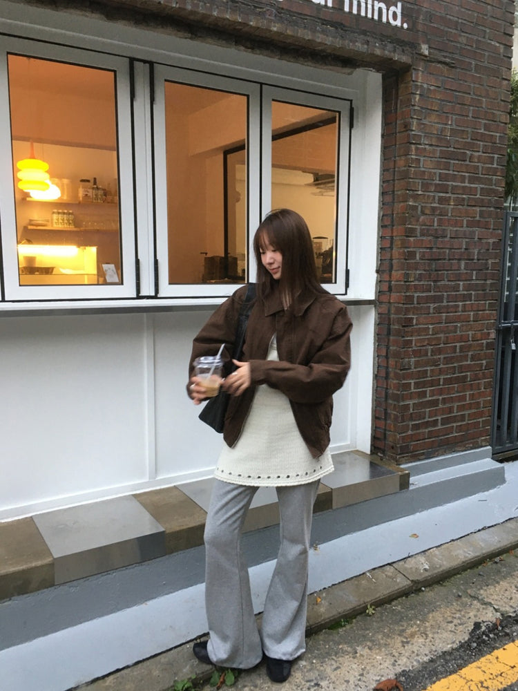 鐵扣細節縷空針織連身裙