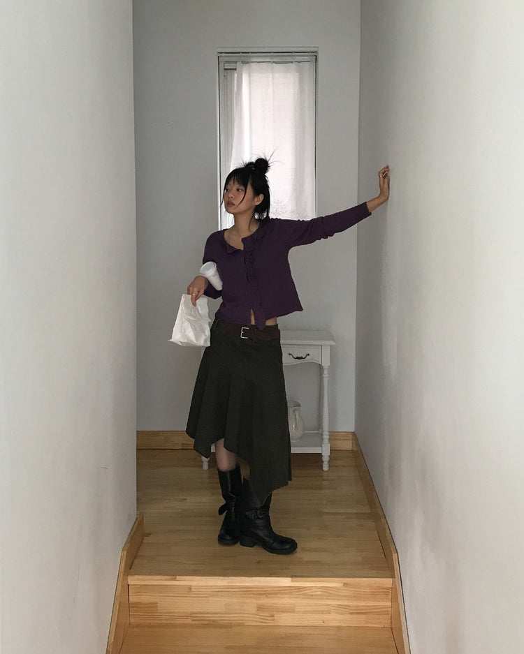 洗水不規則設計感半裙