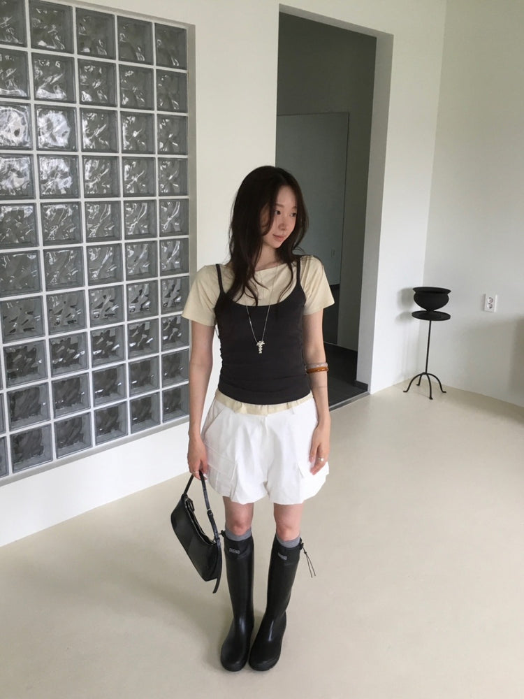 工裝花苞設計感短褲