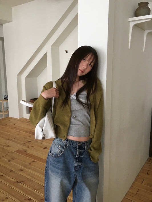 蕾絲邊可調節細節背心