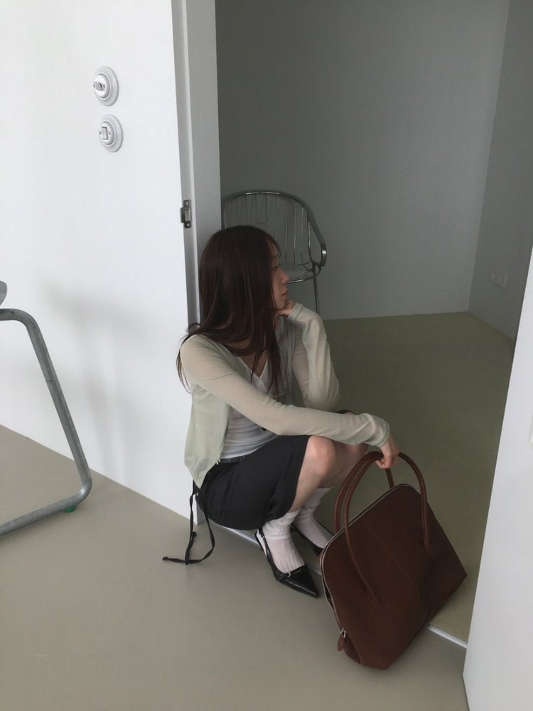 美色透膚雙扣鈕修身外套