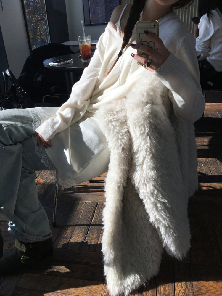 霧光蕾絲邊連身裙