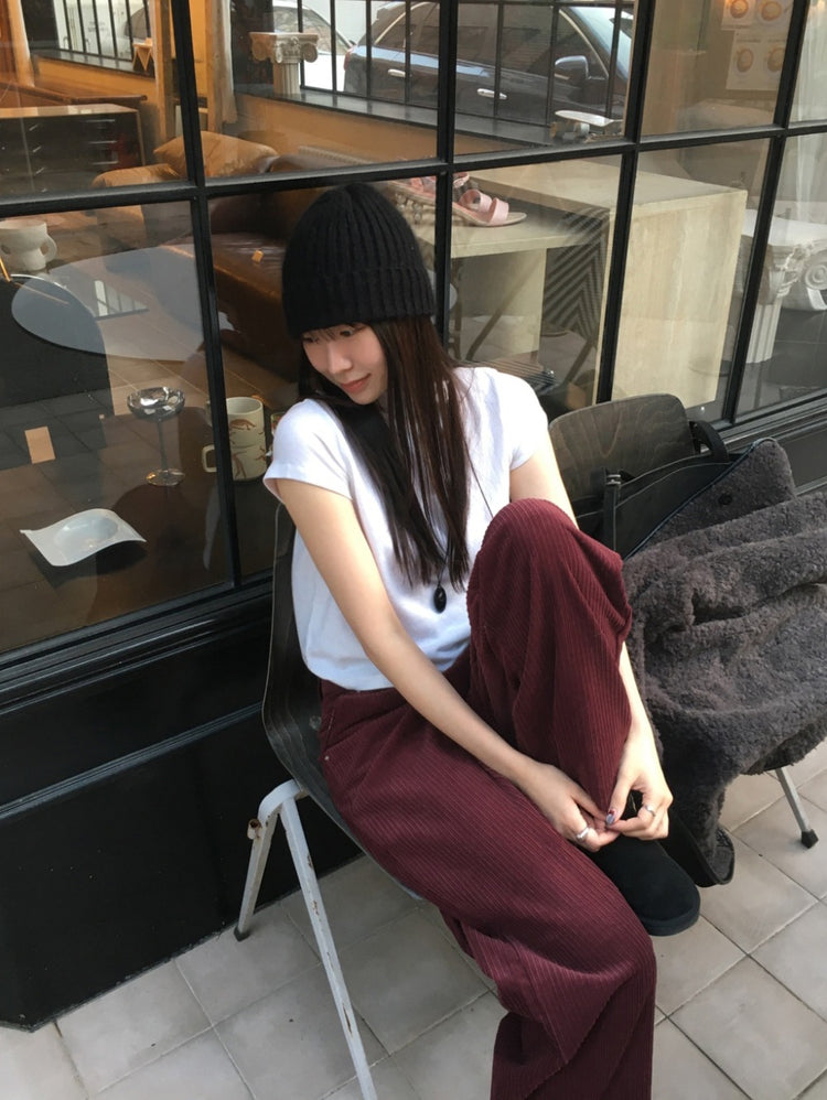 美色燈芯絨質感直褲