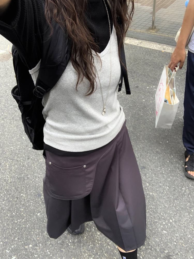 華夫格七分袖上衣