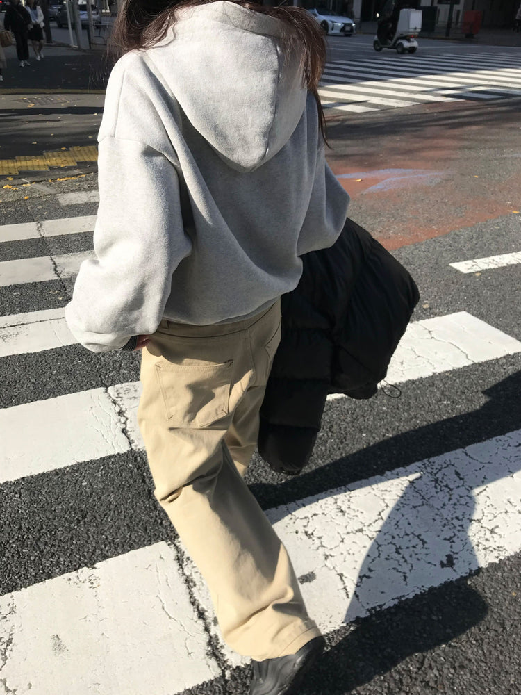 鉚釘細節基礎連帽衛衣