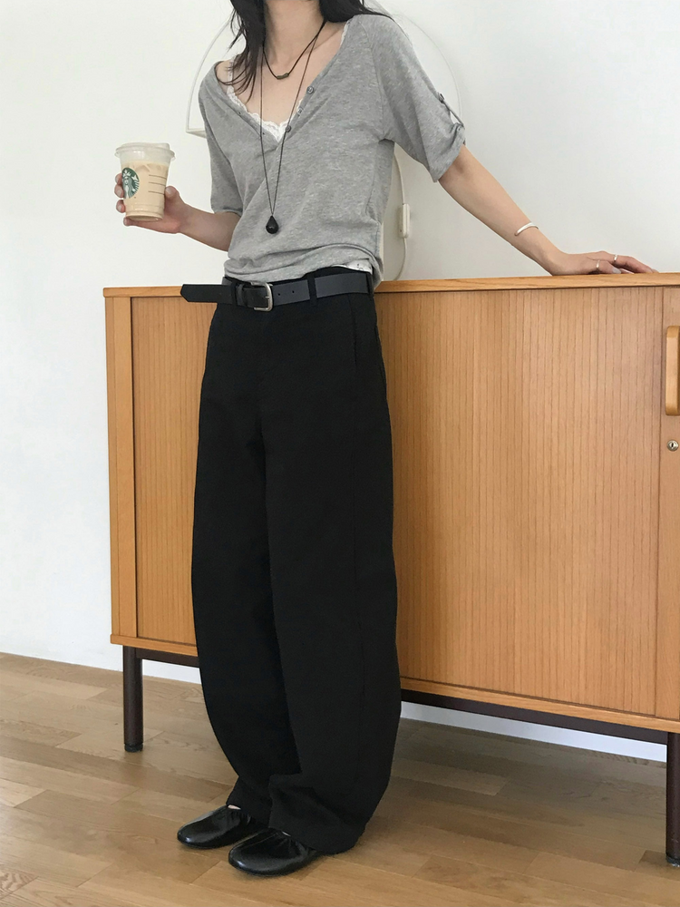 碎花蕾絲邊細節背心