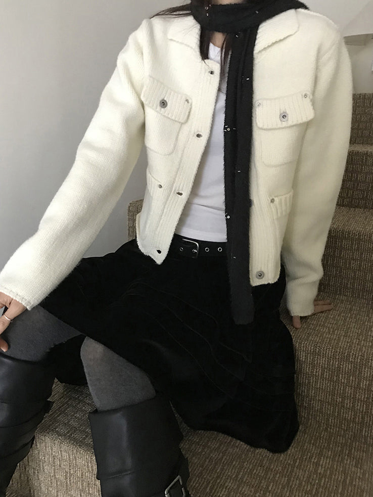 絲絨質感層次蛋糕半裙