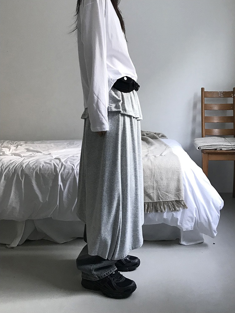 美肩數字印花休閒上衣