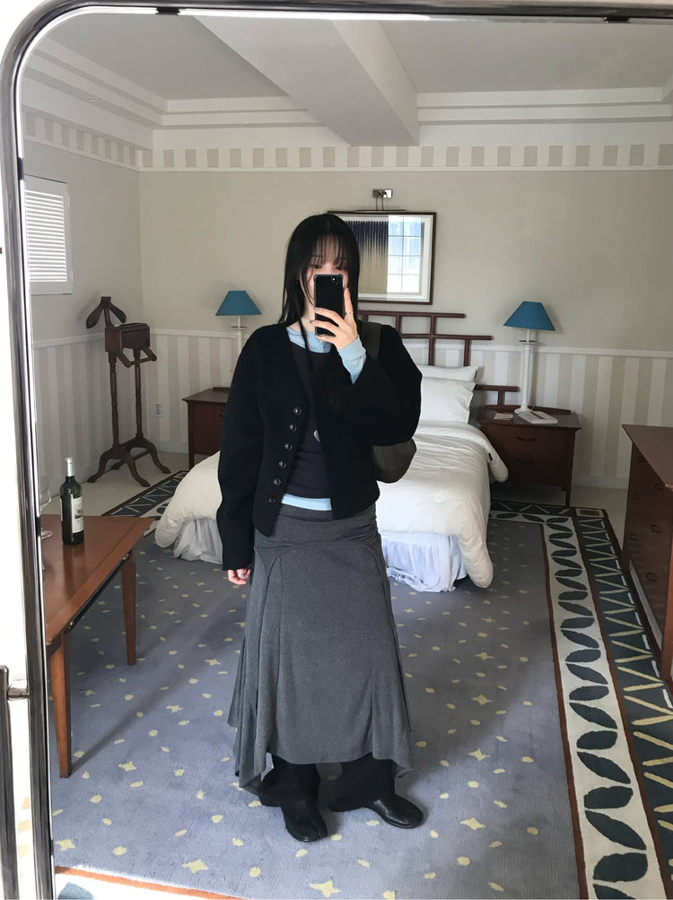 微喇叭中腰顯瘦牛仔褲