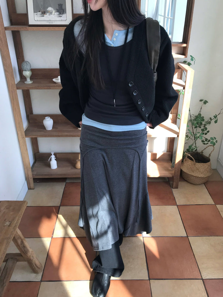 微喇叭中腰顯瘦牛仔褲