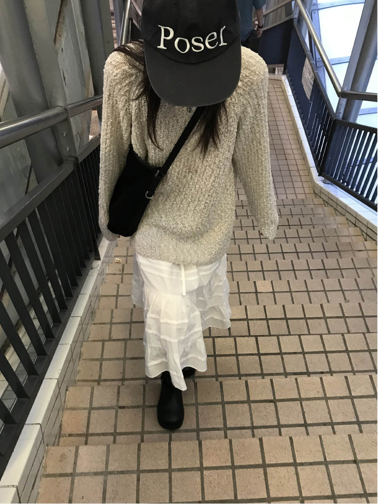 微傘層次感抽繩中裙