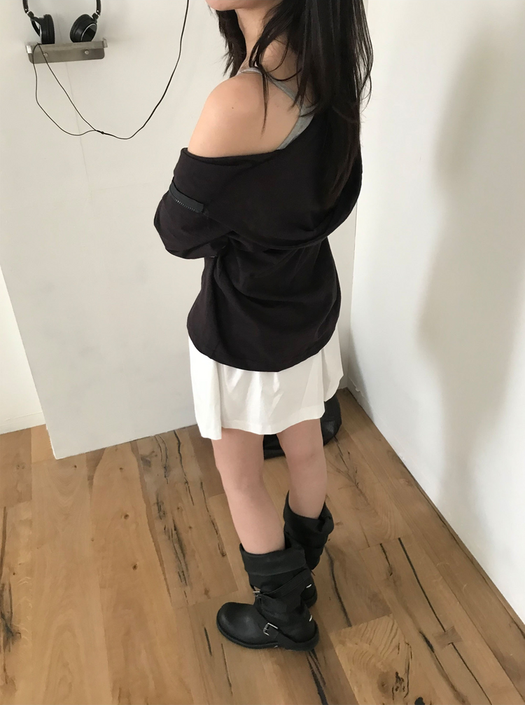 初秋雙拉鏈連帽外套