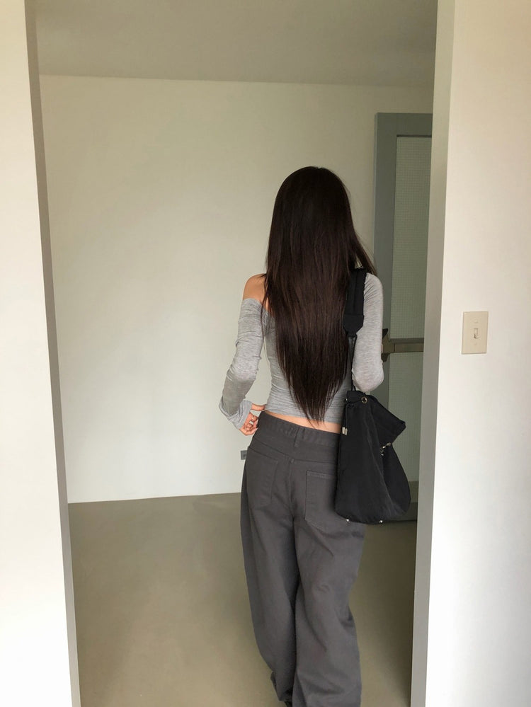 美肩馬甲綁帶設計感上衣