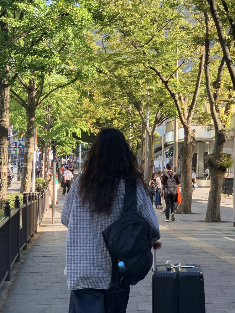 復古撞色格紋寬鬆襯衫