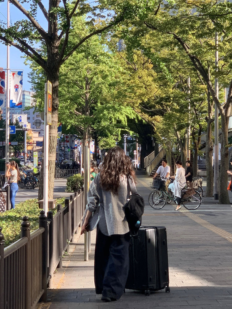 復古撞色格紋寬鬆襯衫