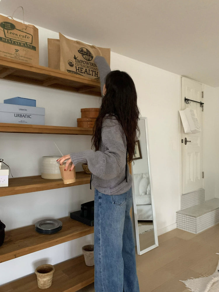 基礎復古美刷色直筒牛仔褲