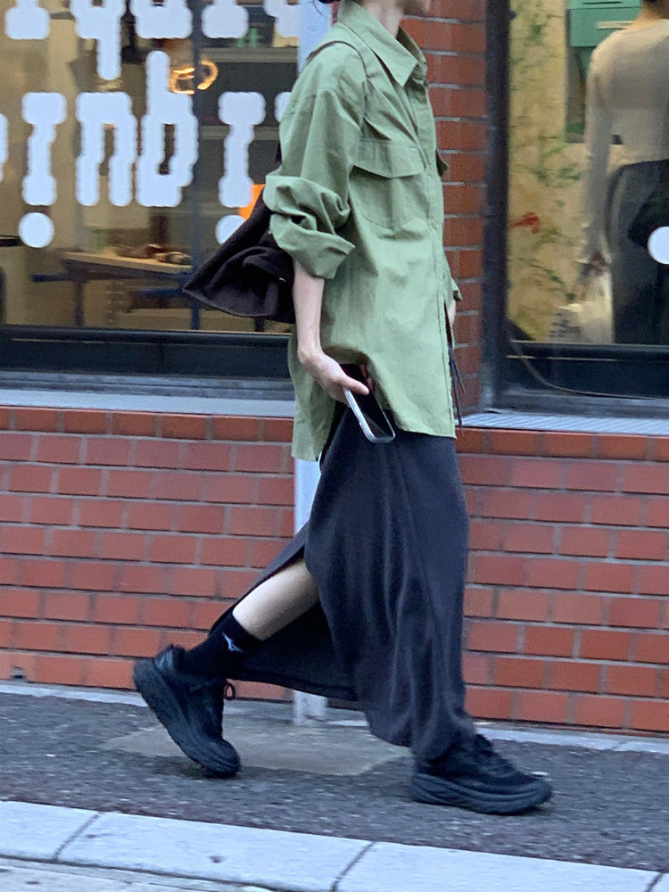 細腰頭皮帶扣壓線及踝棉裙