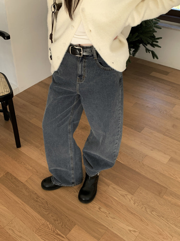 經典美色直腿牛仔褲