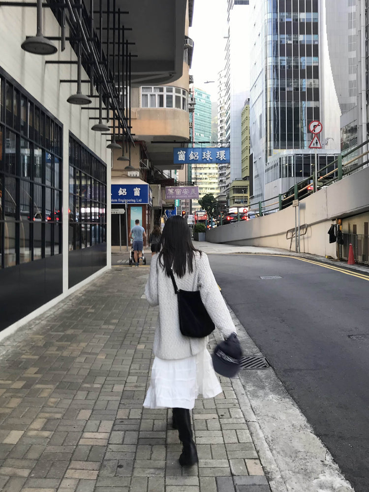 顆粒質感細節顯瘦針織衫