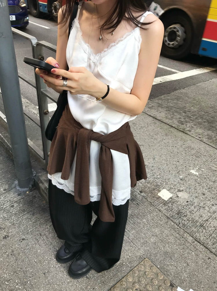 暗菱格紋理針織外套