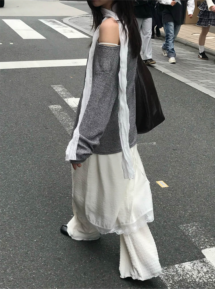 蕾絲邊紋理細節連身裙