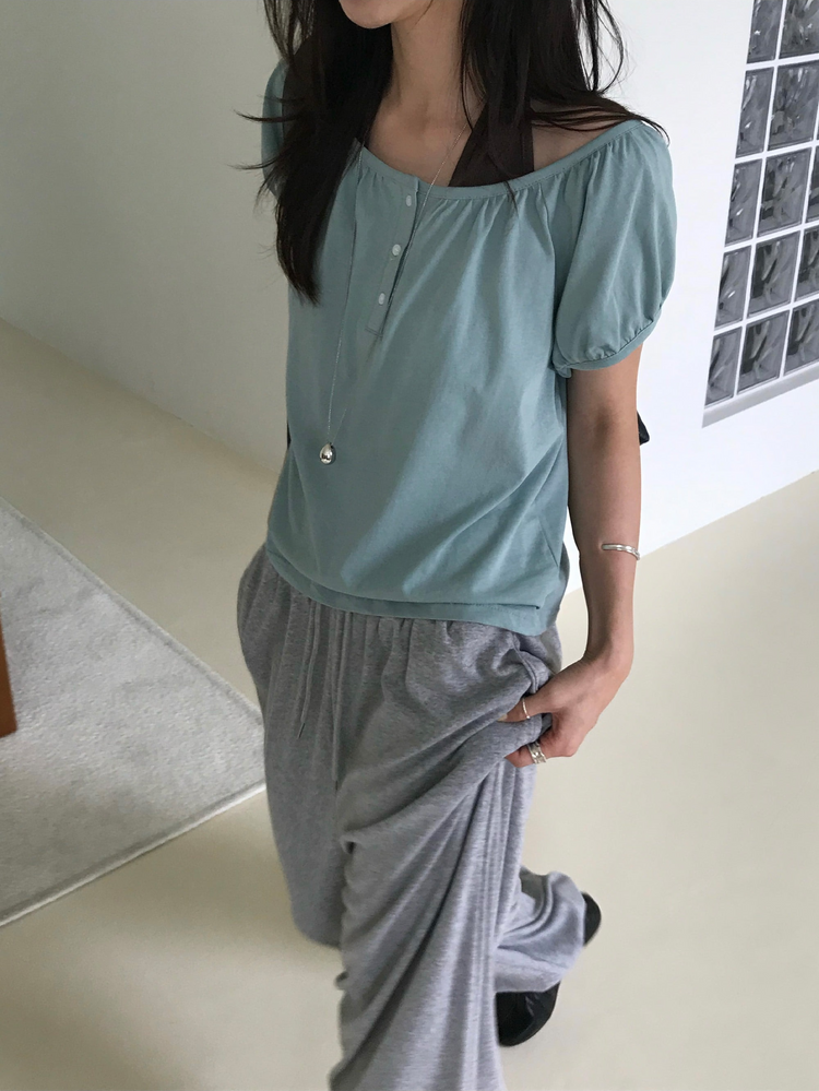 親膚寬鬆束腳休閒褲