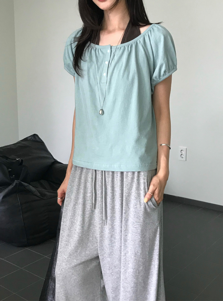 親膚寬鬆束腳休閒褲