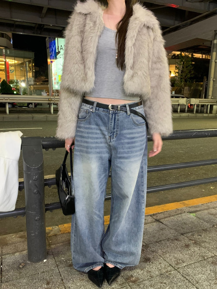 美式隨性感細節牛仔褲