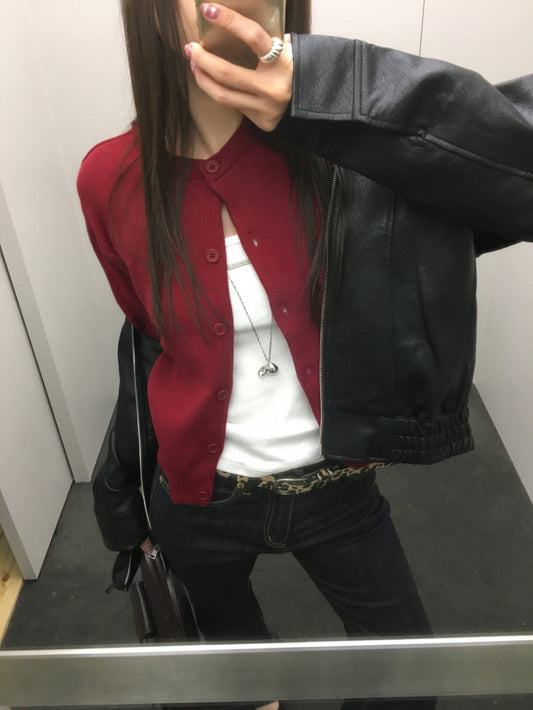 美色排鈕經典針織外套