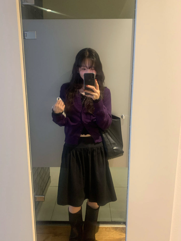 寬腰頭雙扣細節半裙