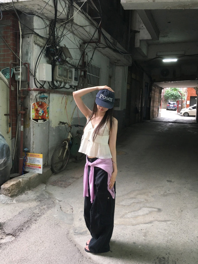 微透暗紋胸壓線細節背心