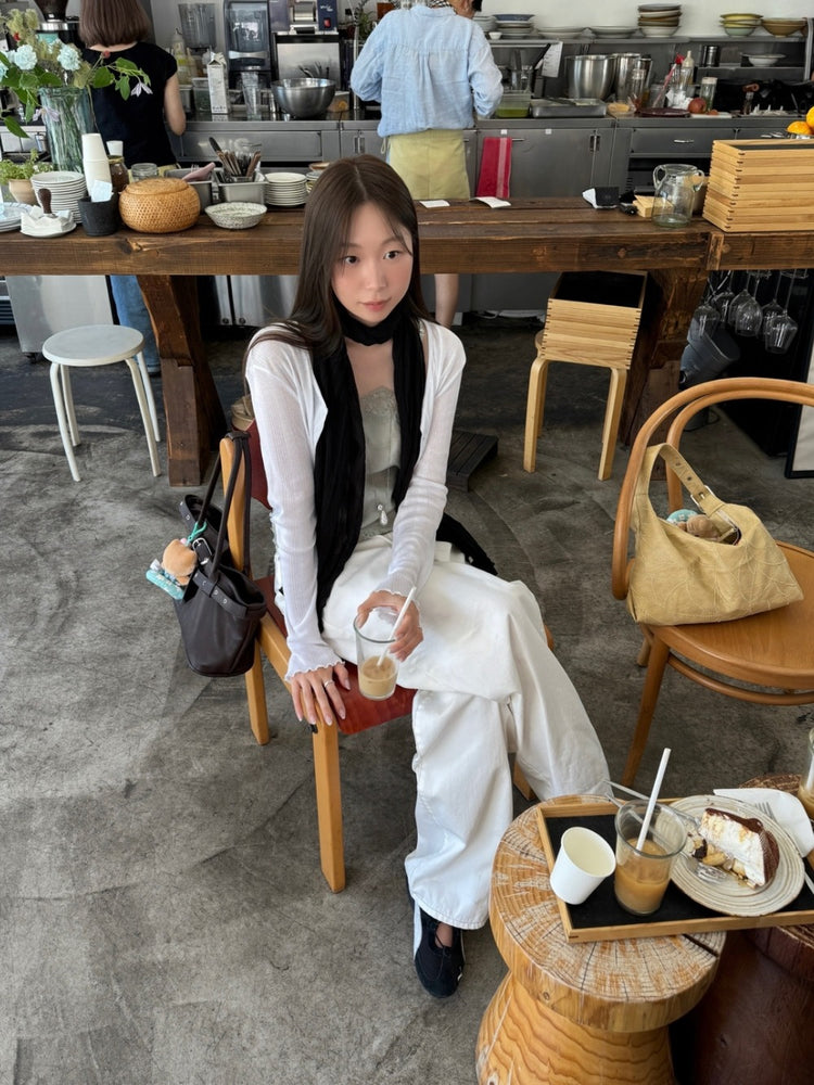 春季美色花邊細節排鈕外套