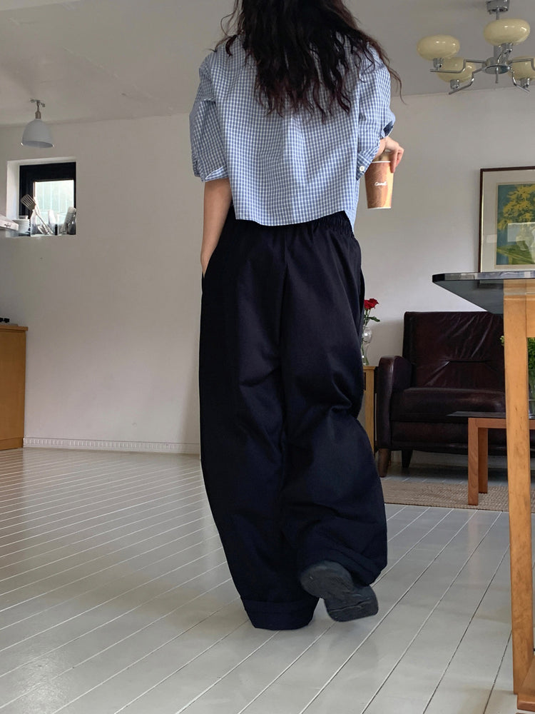 格紋顯瘦合身襯衫