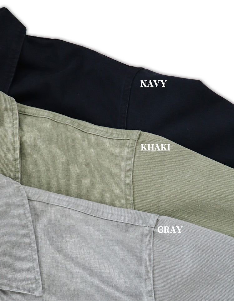 Unisex復古洗水細節寬鬆外套