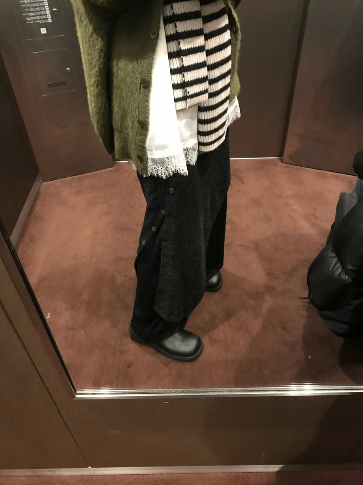 不規則設計感假兩件及踝裙