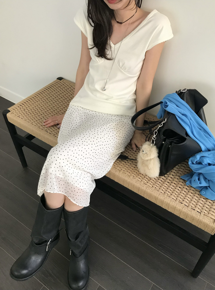 微透波點細節中裙