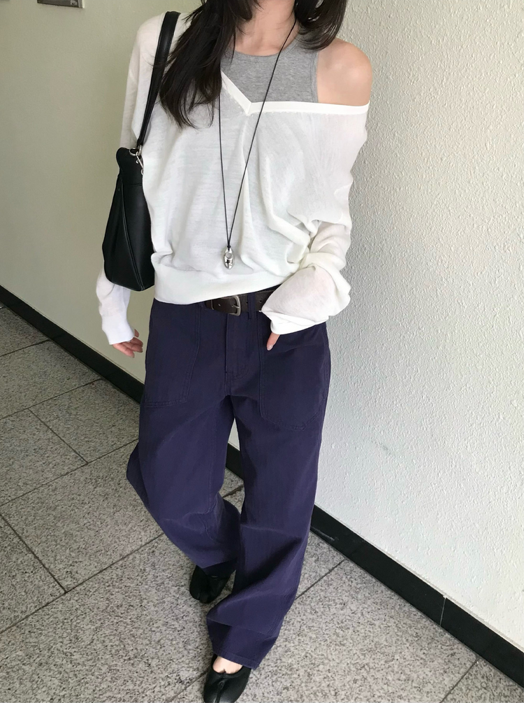美挖背削肩細節背心
