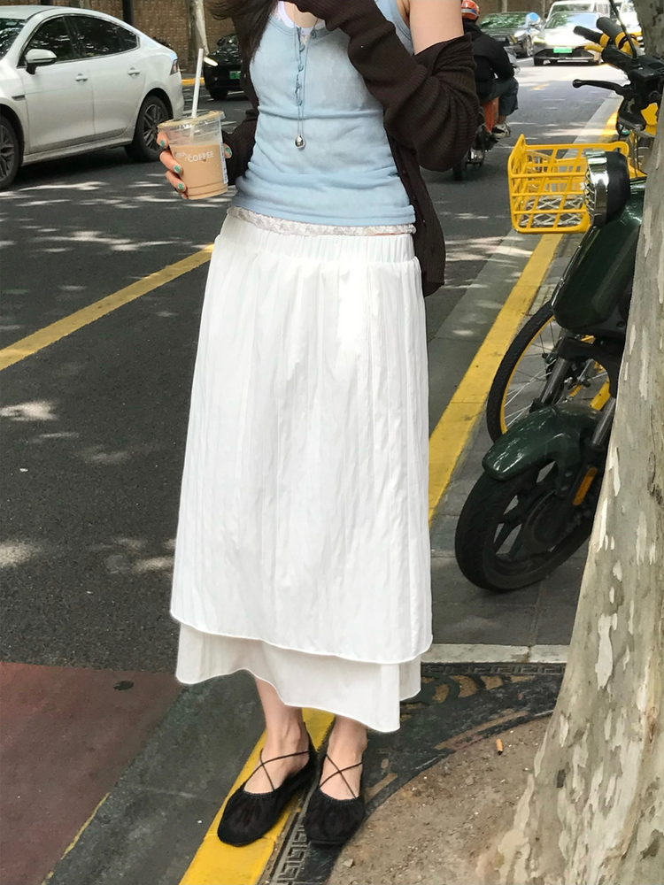 紗感交叉抓皺細節平底鞋