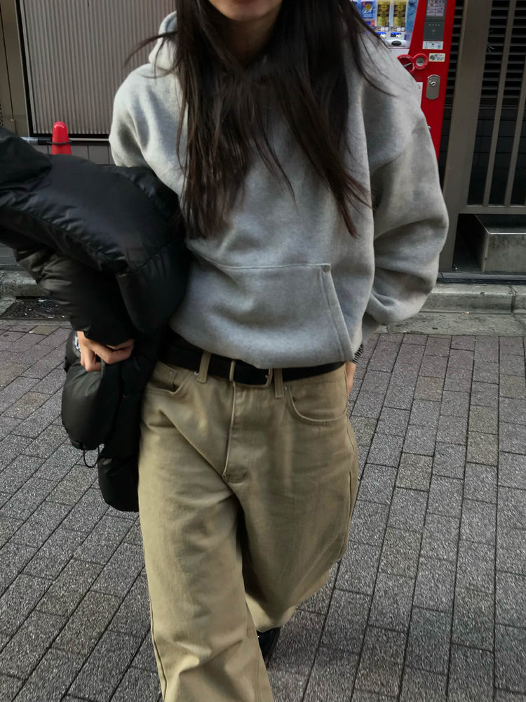 鉚釘細節基礎連帽衛衣